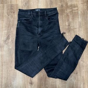 Abercrombie & fitch ultra high rise super skinny jeans - black